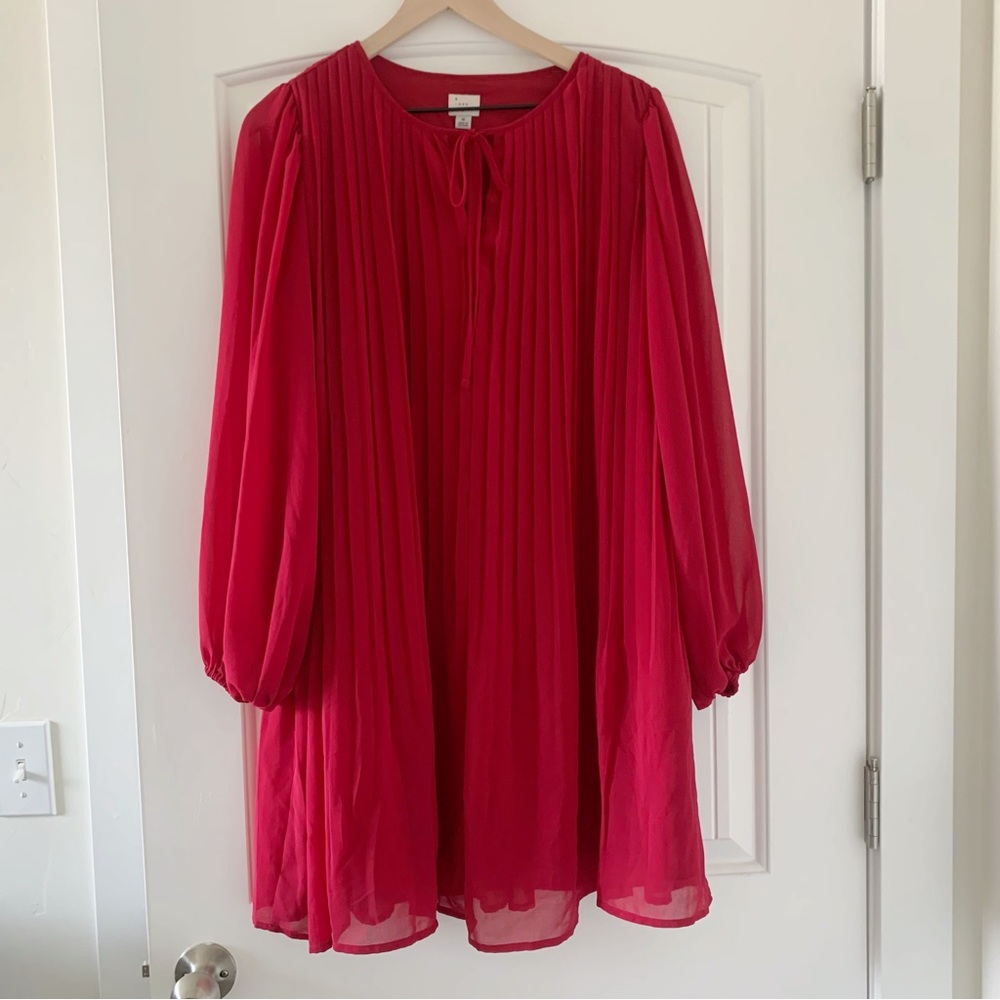 red long sleeve swing dress 🌹❤️‍🔥